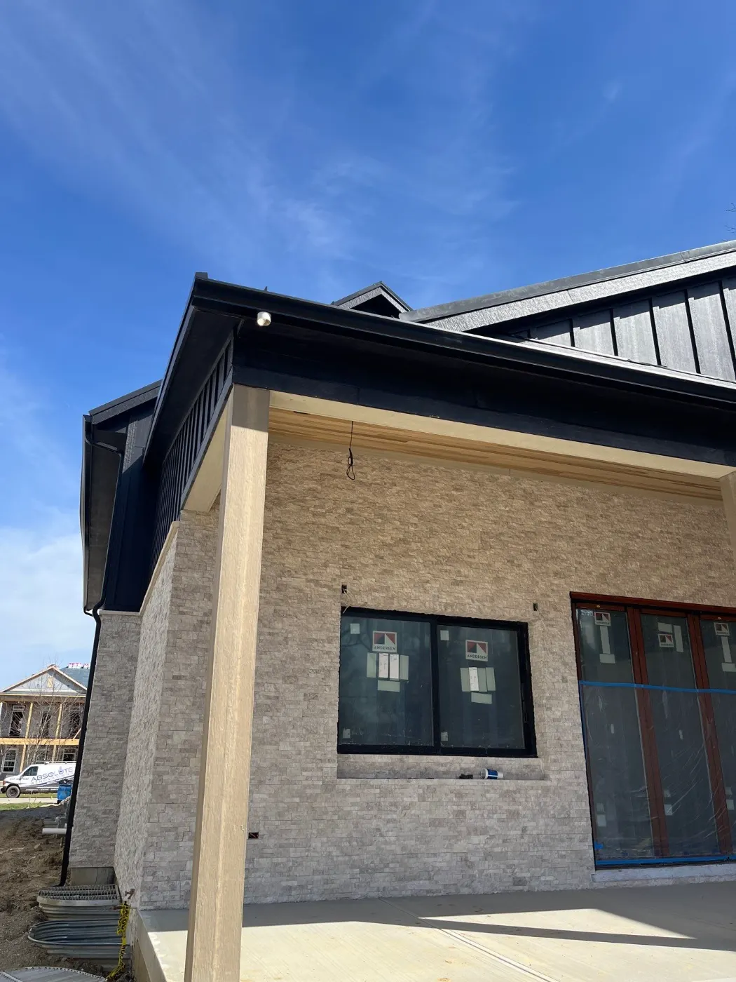 Fiber cement siding installed on a Providence Green home